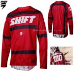 Moto oblečenie - Dresy, Shift 3Lack Strike jersey dark red, tmavo červená