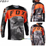 Moto oblečenie - Dresy, Fox 180 Bnkr jersey grey camo, šedý maskáč