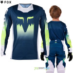 Moto oblečenie - Detské, Fox Youth 180 Flora jersey, tmavo modrá