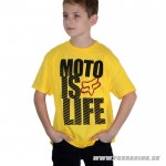 Oblečenie - Detské, Fox tričko Yth Moto Is Life ss tee, žltá