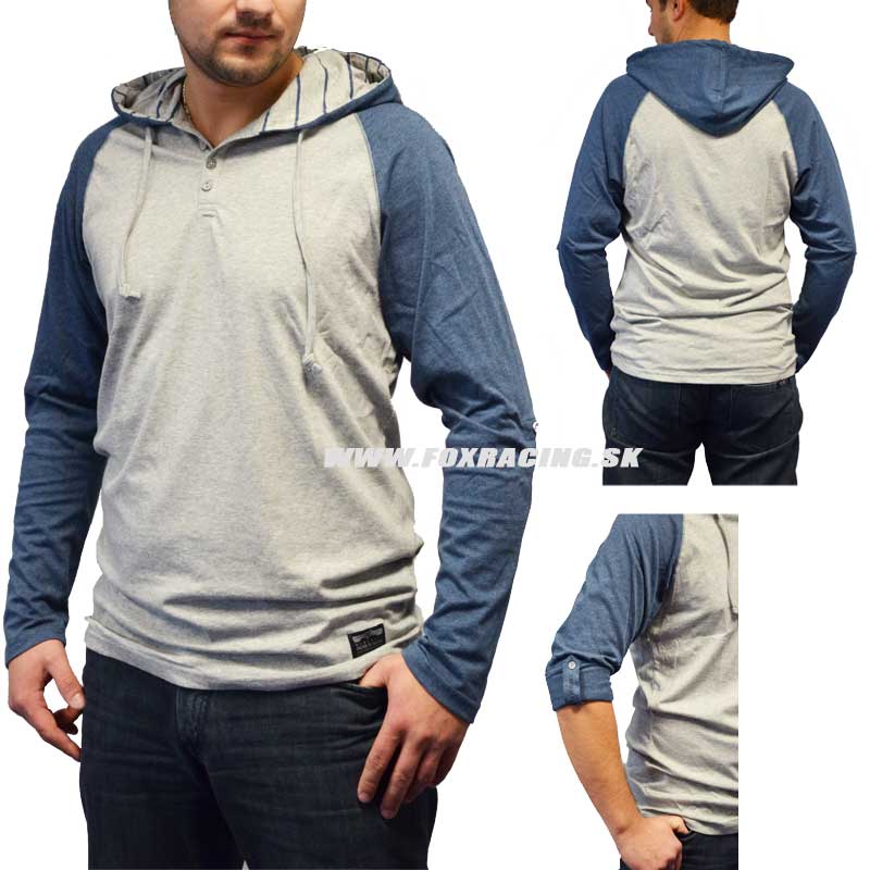 Zľavy - Oblečenie pánske, Fox tričko Fusion L/S DeLuxe, šedá
