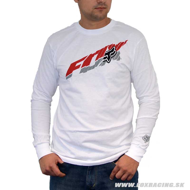 Zľavy - Oblečenie pánske, Fox tričko Superfaster L/S, biela