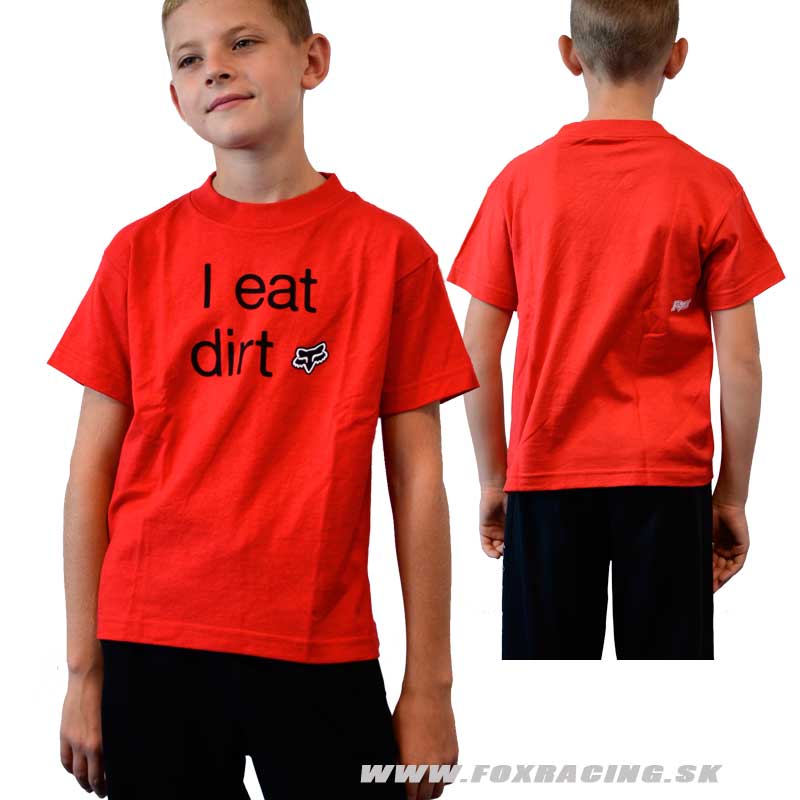 Zľavy - Oblečenie detské, Fox detské tričko Eat Dirt s/s, červená