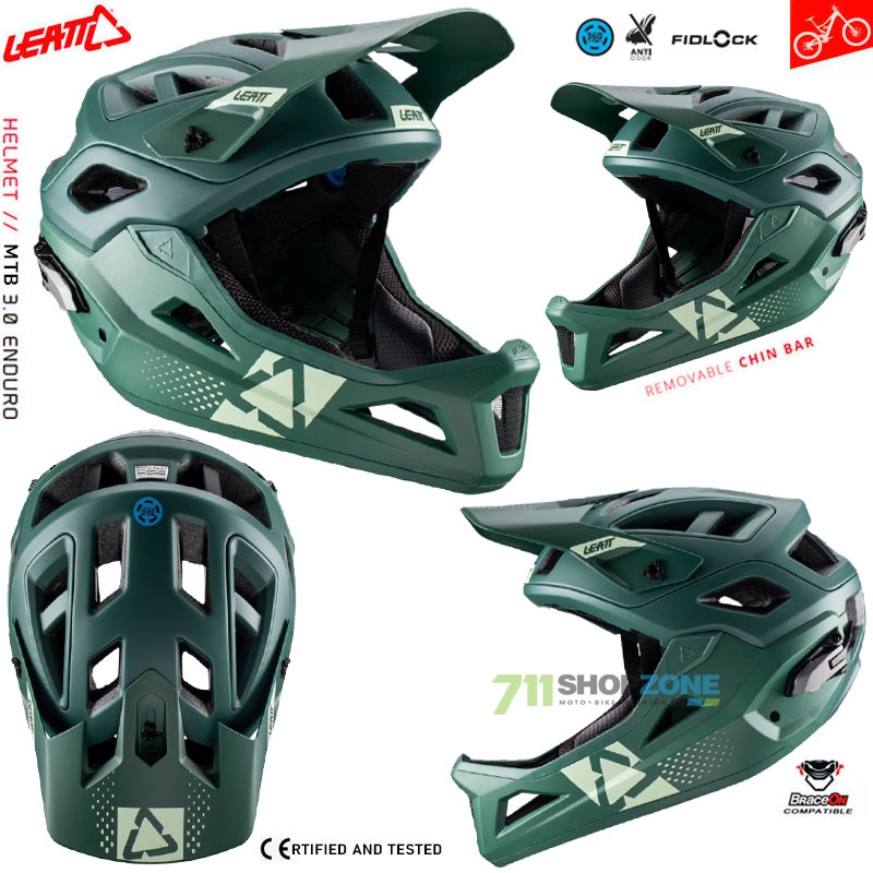Cyklo oblečenie - Pánske, Leatt cyklistická prilba MTB Enduro 3.0 V22, smaragdovo zelená