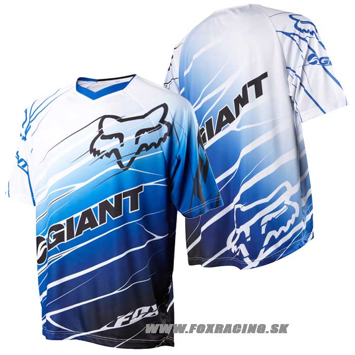 Zľavy - Cyklo pánske, Fox dres Giant 360 S/S jersey, bielo modrá