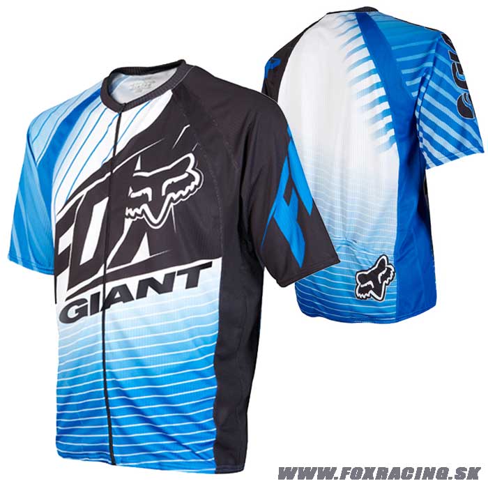 Cyklo oblečenie - Pánske, Fox cyklistický dres Giant Live Wire, modrá
