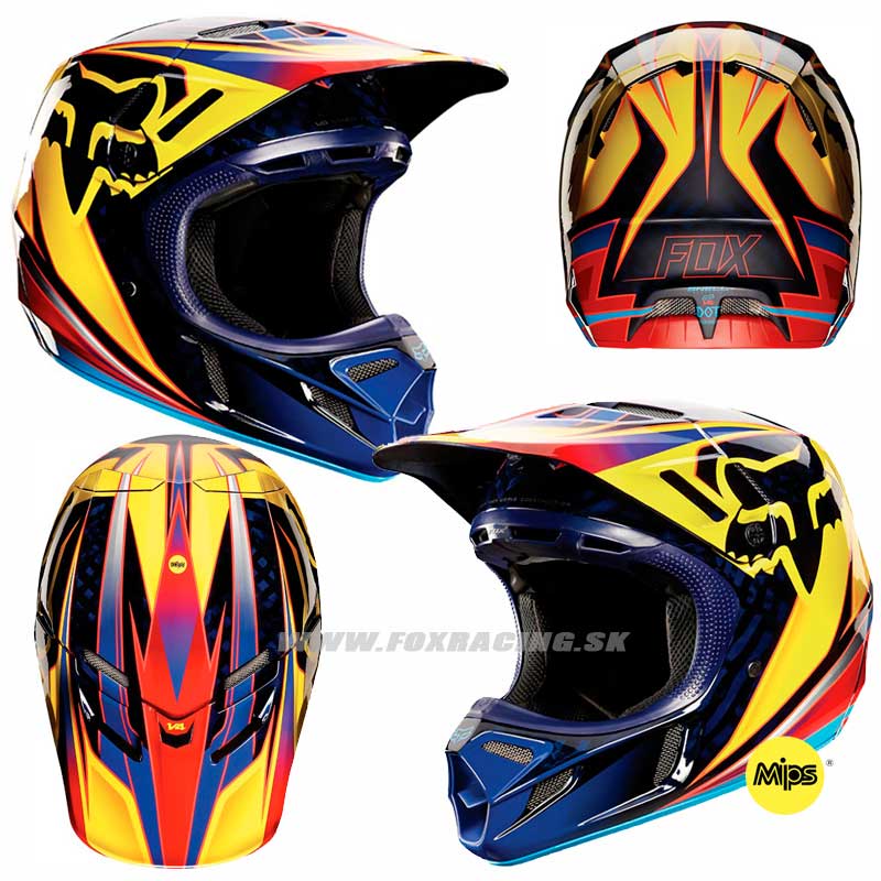 Zľavy - Moto, FOX prilba V4 Race helmet ECE, oranžová