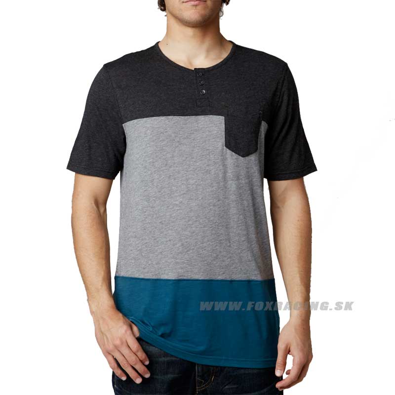 Zľavy - Oblečenie pánske, Fox tričko Obtuse s/s knit, maui modrá