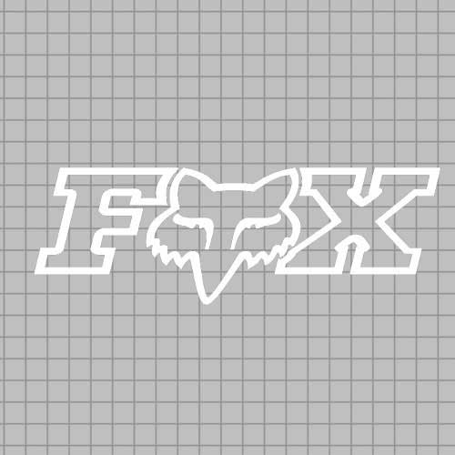 Moto oblečenie - Nálepky, Fox Fhead X TDC 70 mm, biela
