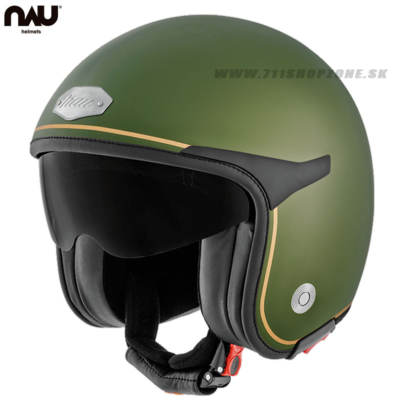 Moto oblečenie - Helmy, NAU Bulls helmet, matná zeleno zlatá
