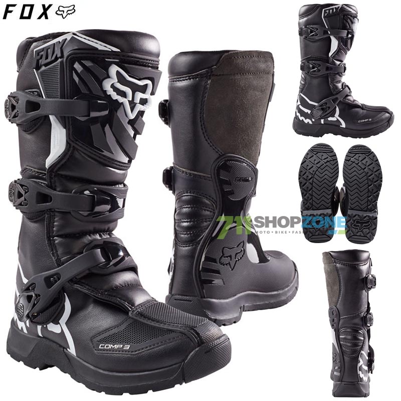 Moto oblečenie - Detské, FOX detské čižmy Comp 3Y boot, čierna