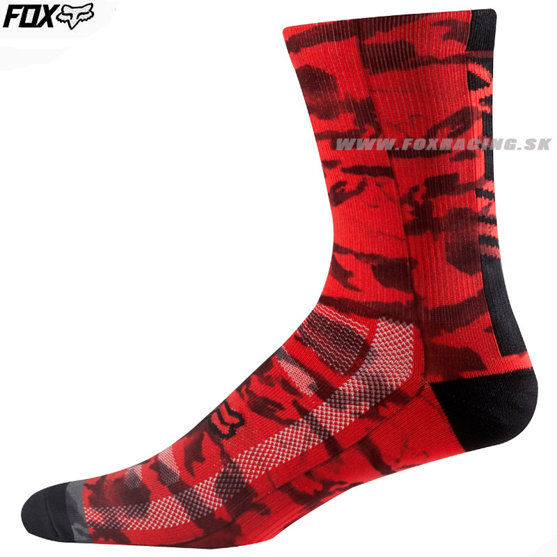 Zľavy - Cyklo doplnky, Fox cyklo ponožky Creo Trail 8" sock, neon červená