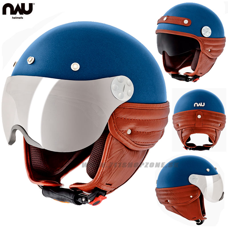 Moto oblečenie - Helmy, NAU Wind Spirit helmet, matná modro hnedá