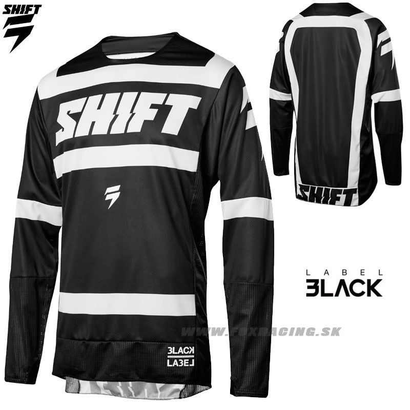 Moto oblečenie - Dresy, Shift dres 3Lack Strike 18, čierno biela