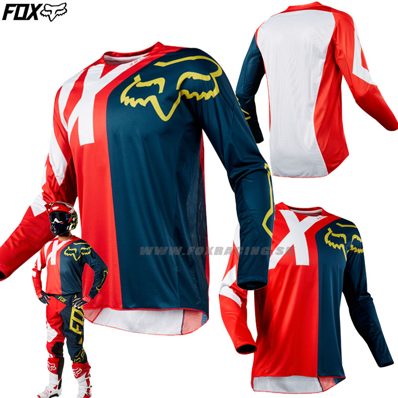 Moto oblečenie - Dresy, FOX motokrosový dres 360 Preme jersey, modro červená