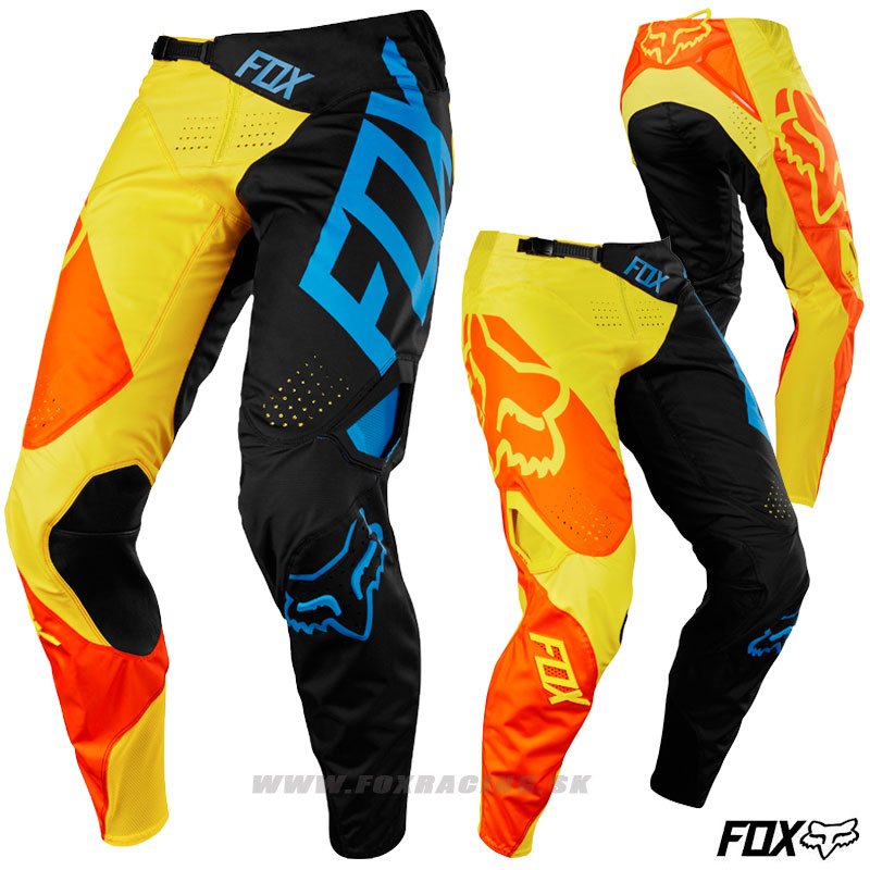 Moto oblečenie - Nohavice, FOX motokrosové nohavice 360 Preme, čierno žltá