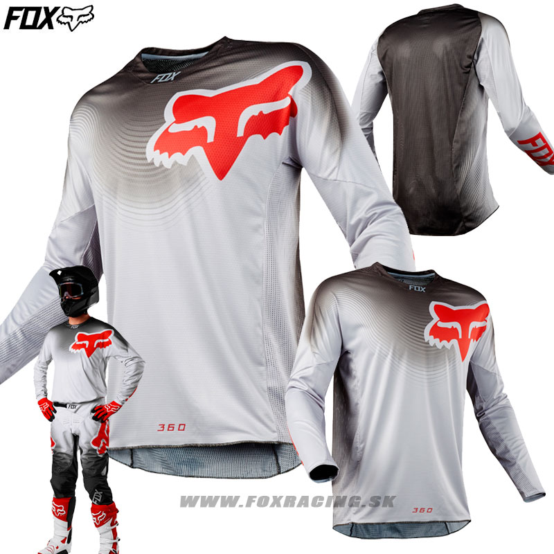 Moto oblečenie - Dresy, FOX dres 360 Viza jersey, šedá