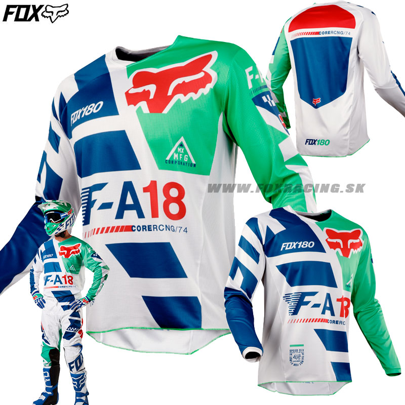 Zľavy - Moto, FOX dres 180 Sayak jersey, zelená