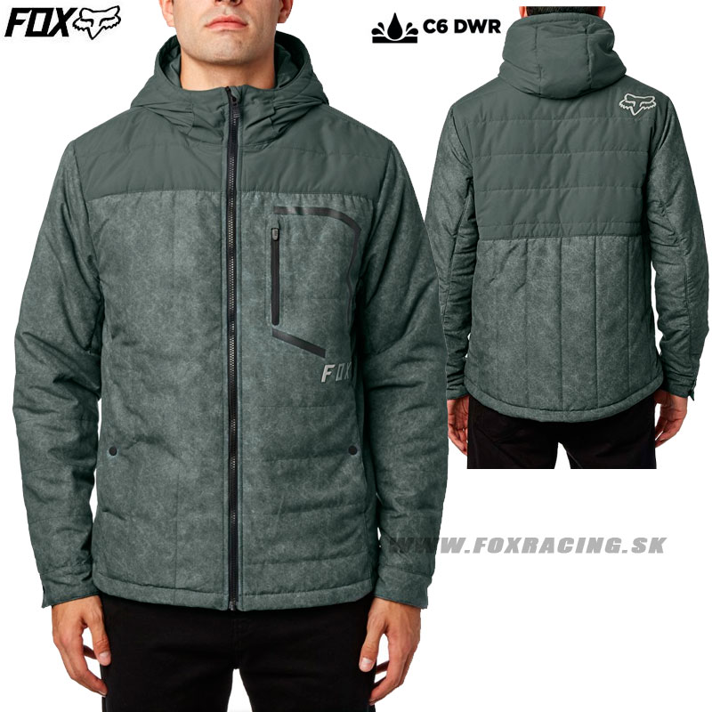 Zľavy - Oblečenie pánske, FOX bunda Podium jacket, tm. zelená