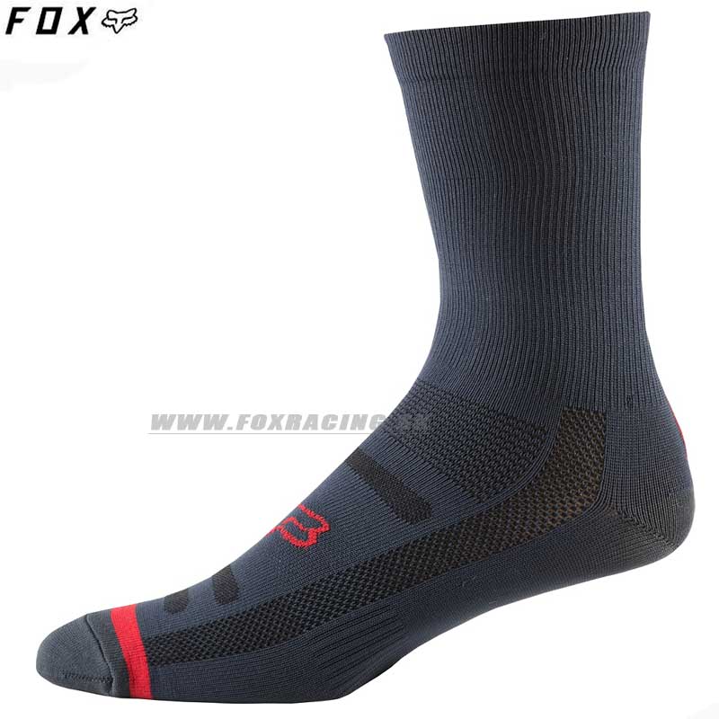 Cyklo oblečenie - Doplnky, FOX cyklo ponožky Trail Sock 8", modrá
