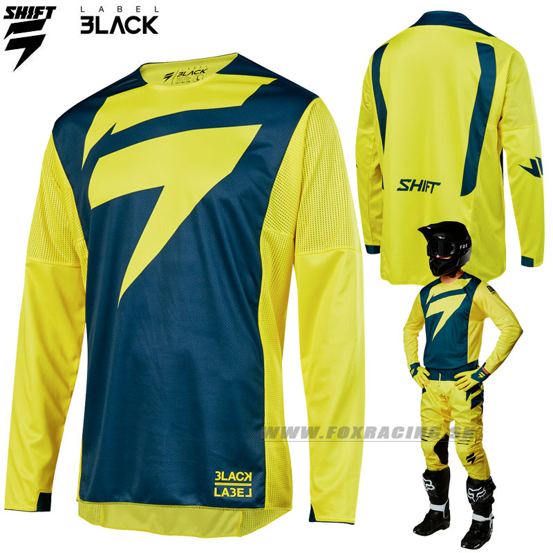 Moto oblečenie - Dresy, Shift dres 3Lack Mainline 19, žlto modrá