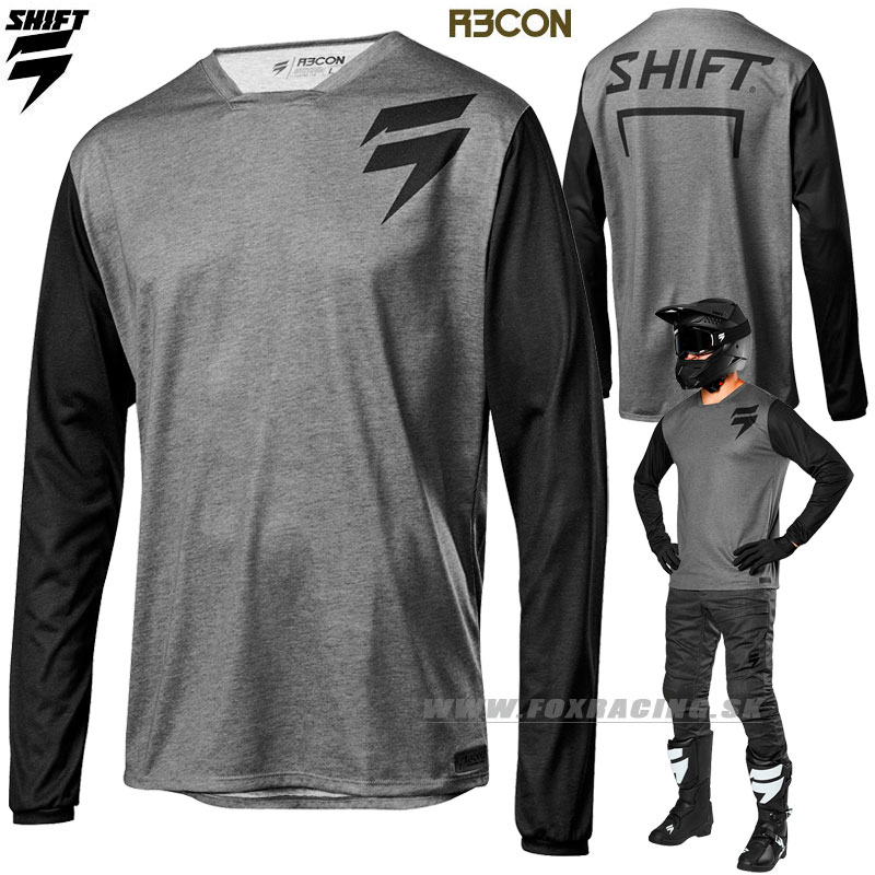 Moto oblečenie - Dresy, Shift dres Recon Muse jersey, šedá
