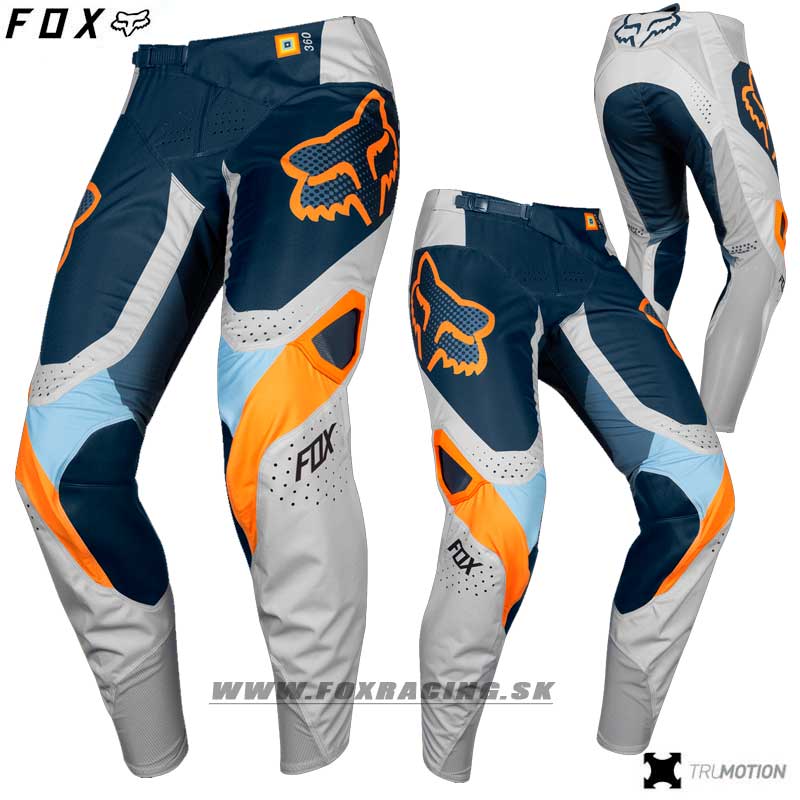 Moto oblečenie - Nohavice, FOX motokrosové nohavice 360 Murc pant, bledo šedá