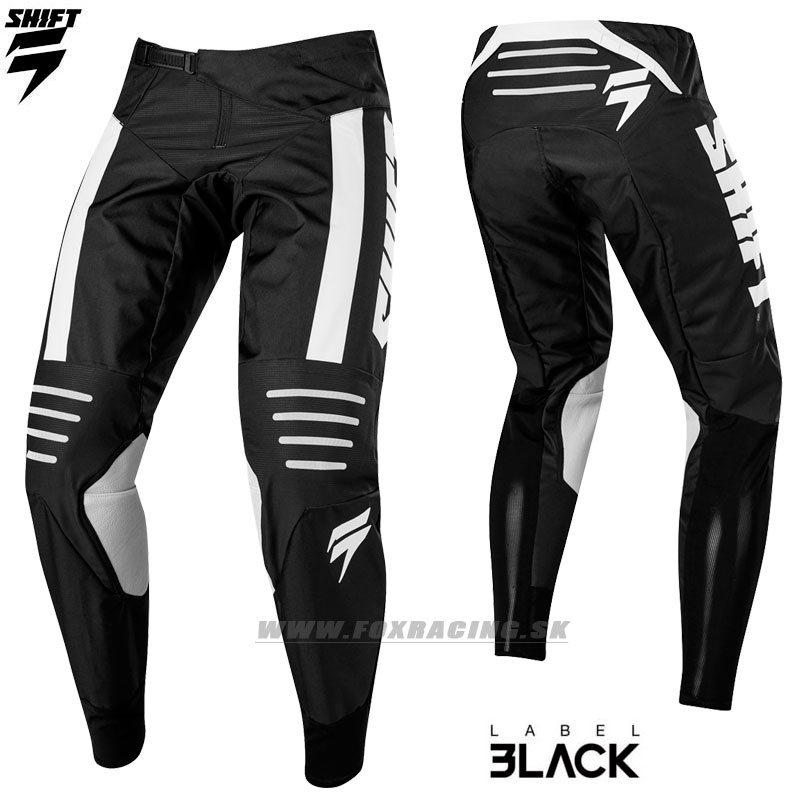 Moto oblečenie - Nohavice, Shift nohavice 3Lack Strike 19, čierno biela