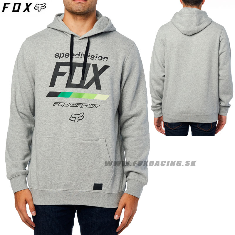 Zľavy - Oblečenie pánske, FOX mikina Pro Circuit Draftr, šedý melír