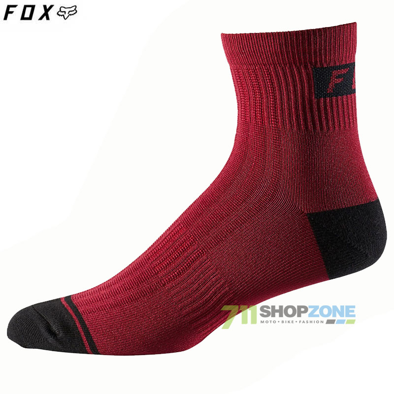Cyklo oblečenie - Ponožky, FOX cyklo ponožky 4" Trail Sock, červená
