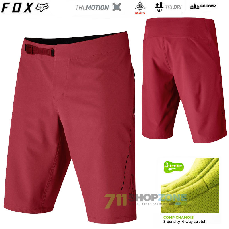 Cyklo oblečenie - Pánske, FOX cyklistické šortky Flexair Lite short, červená