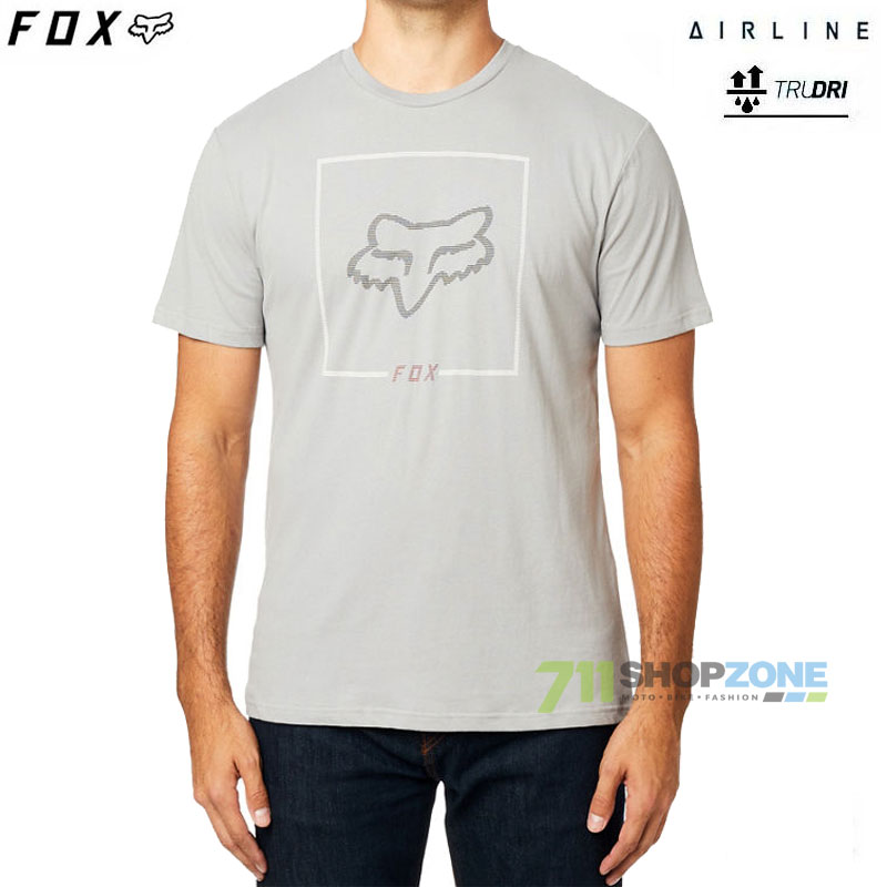 Zľavy - Oblečenie pánske, FOX tričko Chapped Airline s/s, šedá/čierna