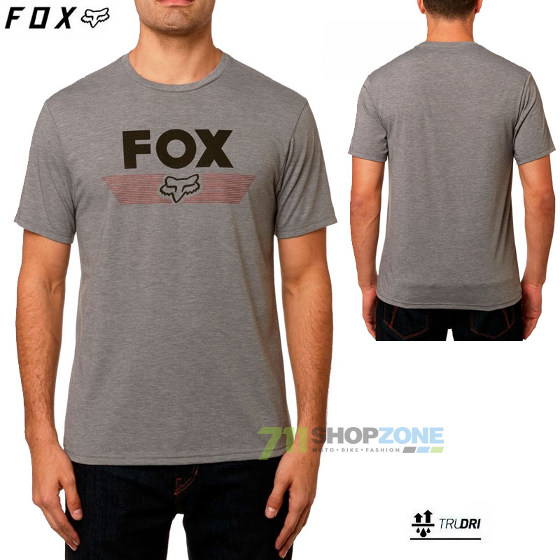 Zľavy - Oblečenie pánske, FOX tričko Aviator s/s Tech tee, šedý melír