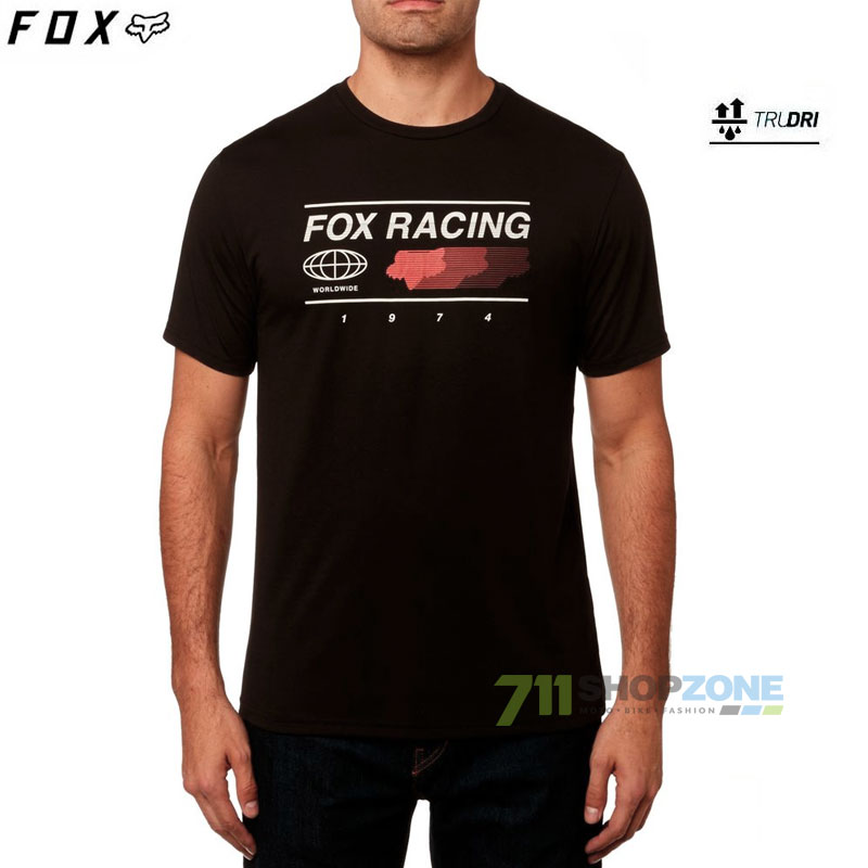 Zľavy - Oblečenie pánske, FOX tričko Global s/s Tech tee, čierna