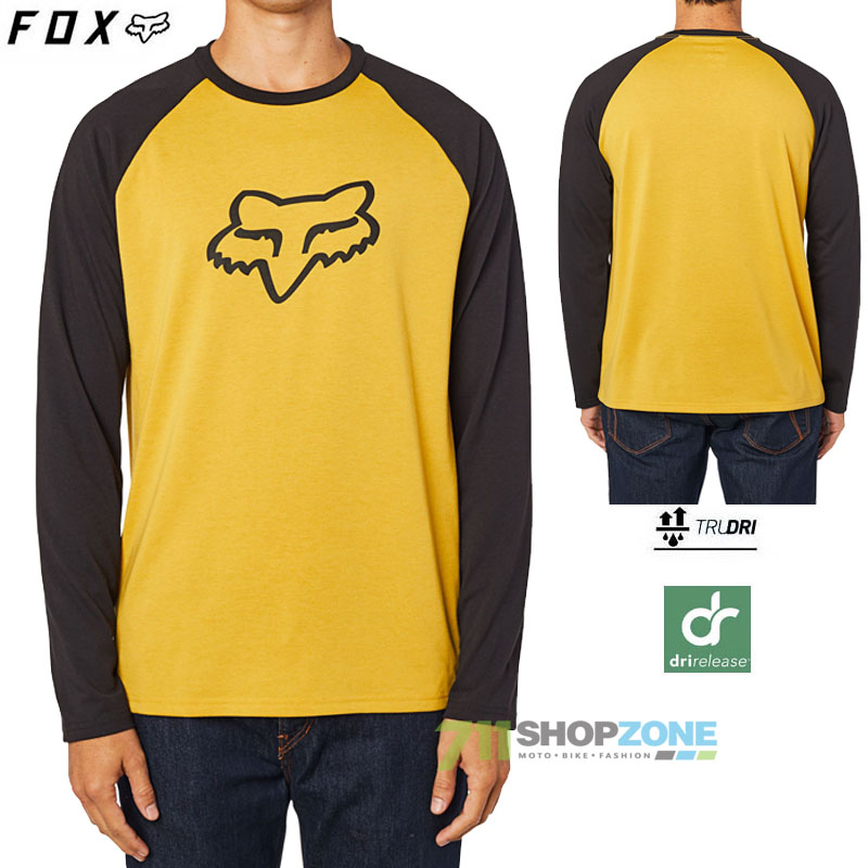 Oblečenie - Pánske, FOX tričko Tournament LS Tech tee, horčicová