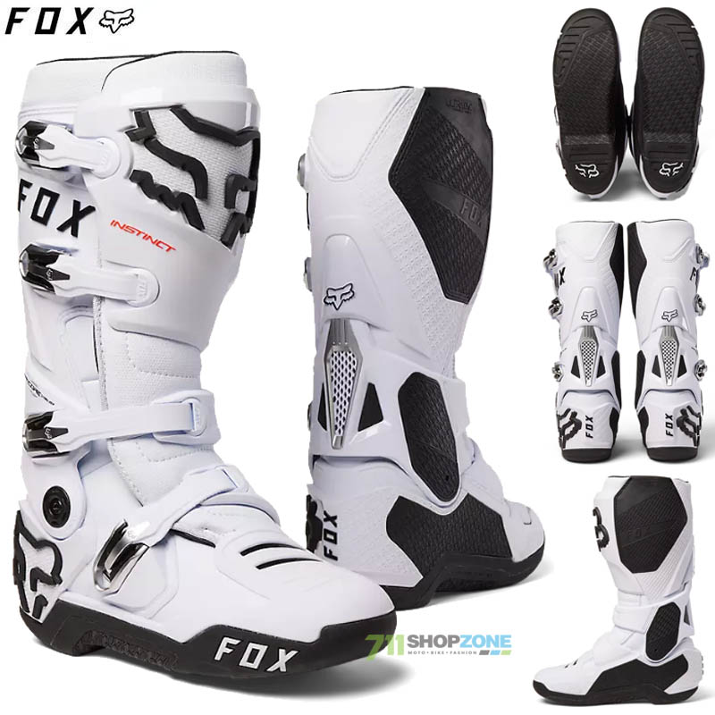 Moto oblečenie - Čižmy, FOX motokrosové čižmy Instinct 2.0, biela