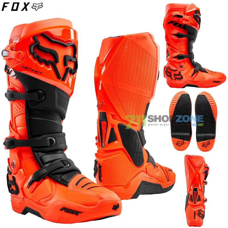 Moto oblečenie - Čižmy, FOX čižmy Instinct boot, neon oranžová