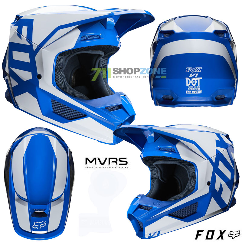 Moto oblečenie - Helmy, FOX prilba V1 Prix helmet, modrá