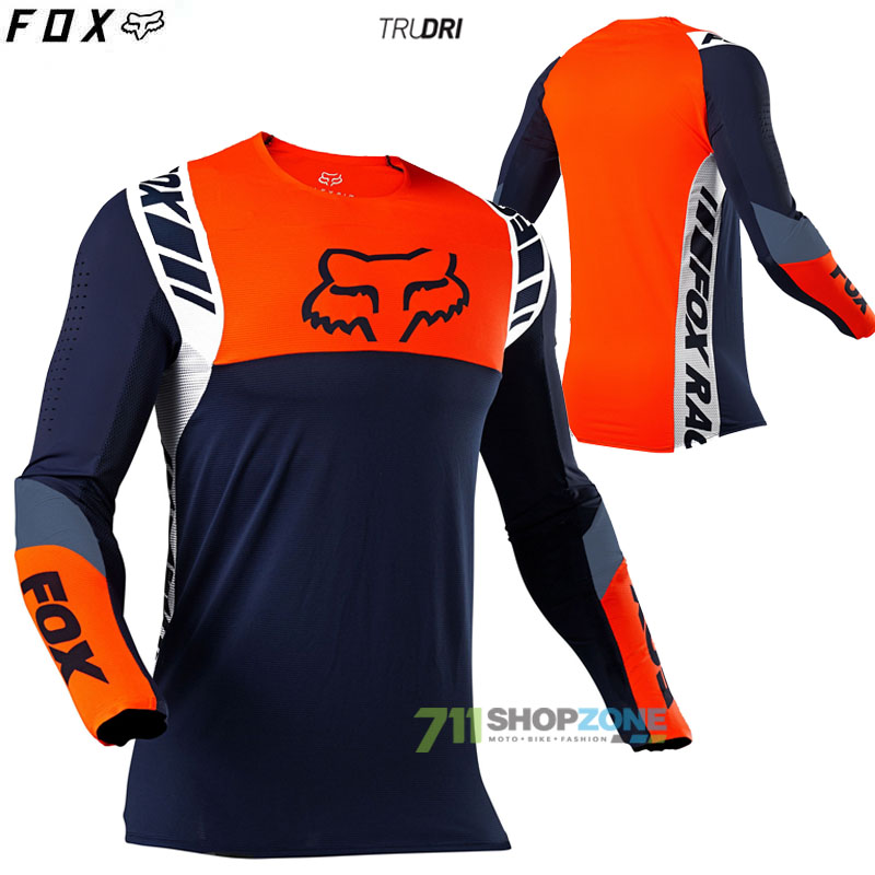 Moto oblečenie - Dresy, FOX dres Flexair Mach One jersey, modrá