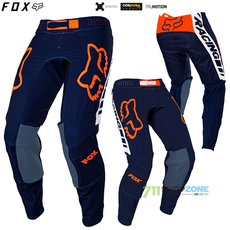 Moto oblečenie - Nohavice, FOX nohavice Flexair Mach One pant, modrá