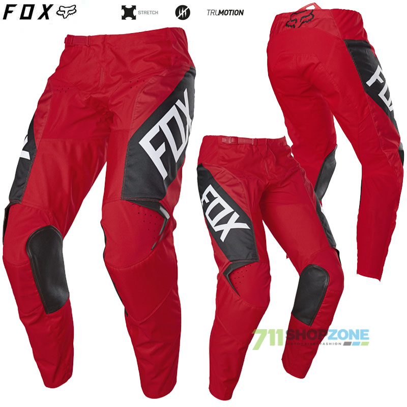 Moto oblečenie - Nohavice, FOX nohavice 180 Revn pant, červená