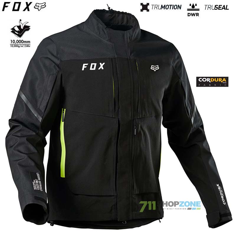 Moto oblečenie - Bundy, FOX enduro bunda Legion Downpour, čierna