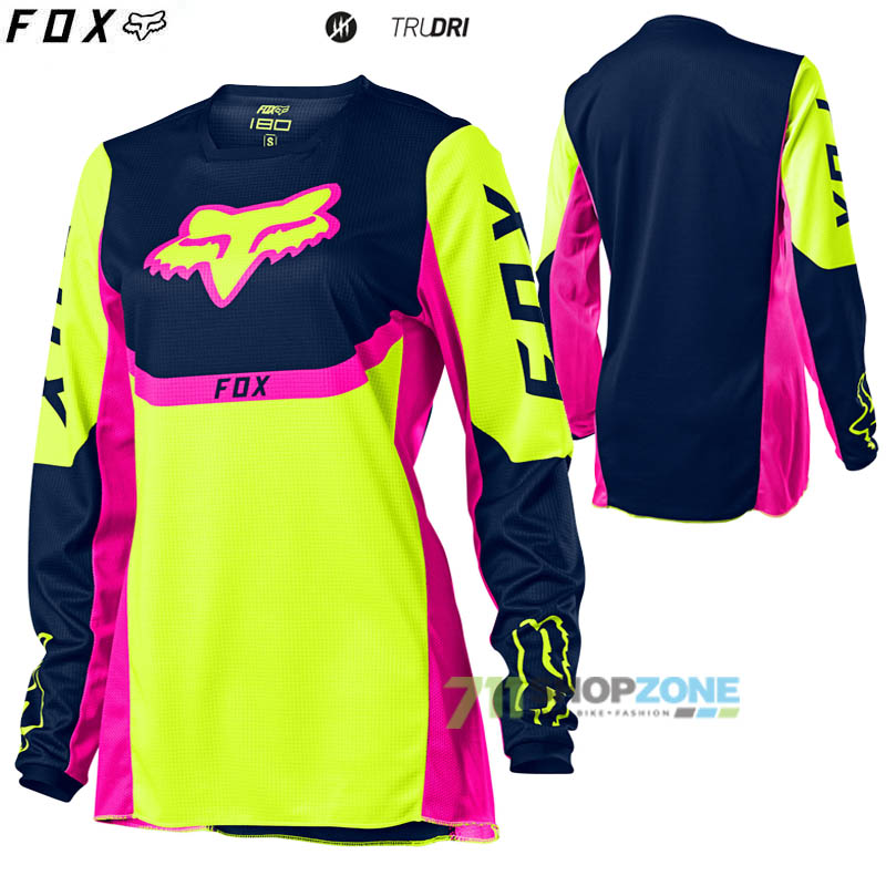 Moto oblečenie - Dámske, FOX dámsky dres 180 Voke jersey, neon žltá