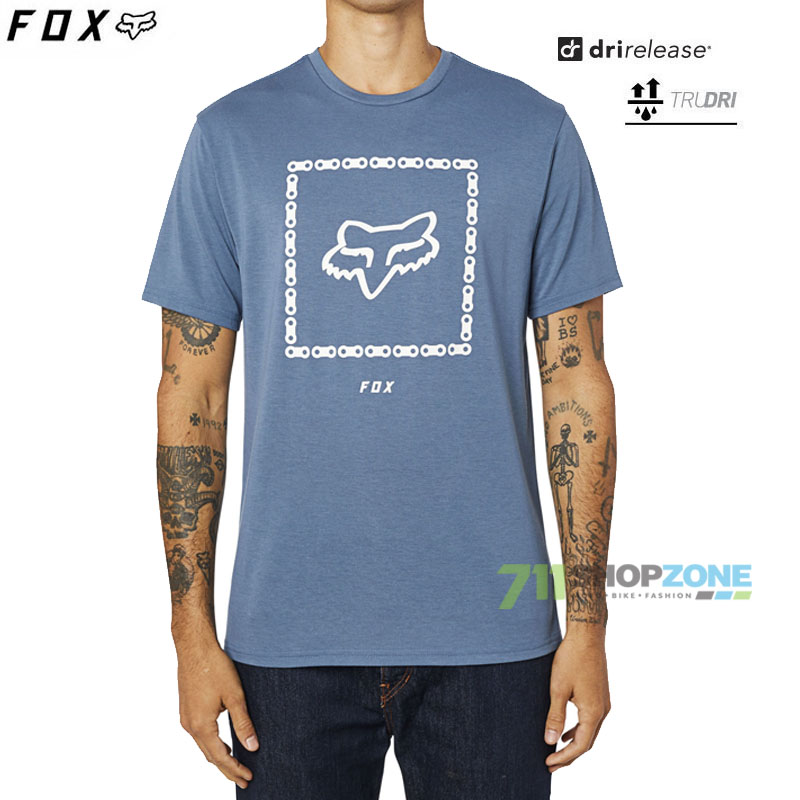 Oblečenie - Pánske, FOX tričko Missing ss Tech tee, šedo modrá