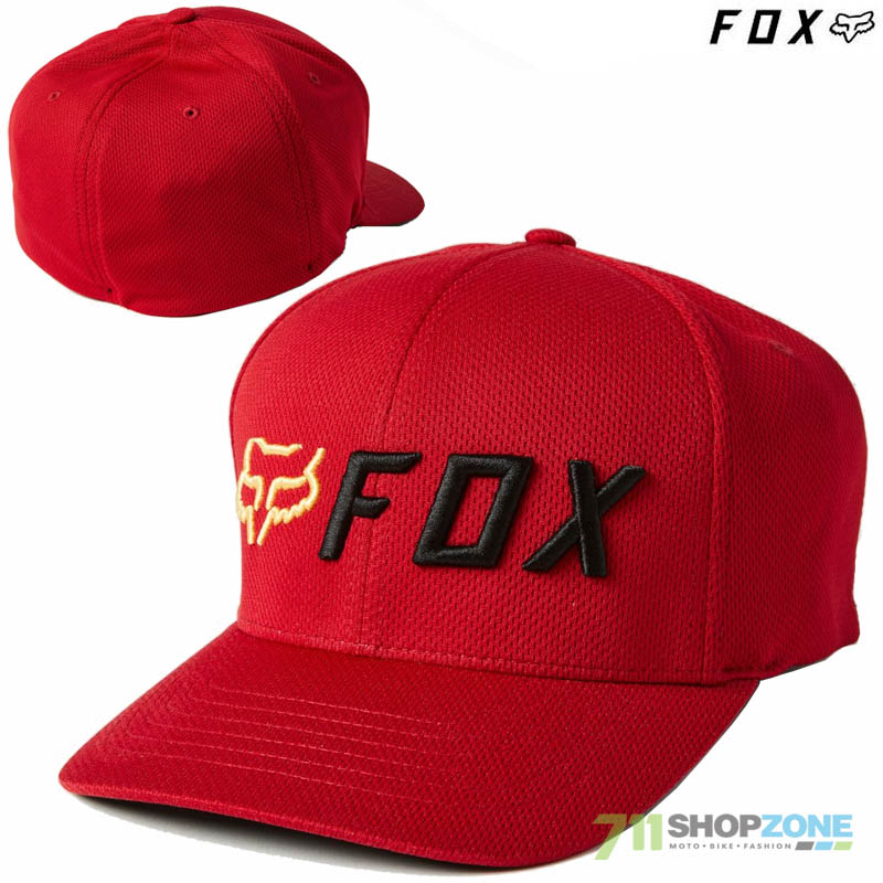 Oblečenie - Pánske, FOX šiltovka Apex flexfit hat, červeno čierna