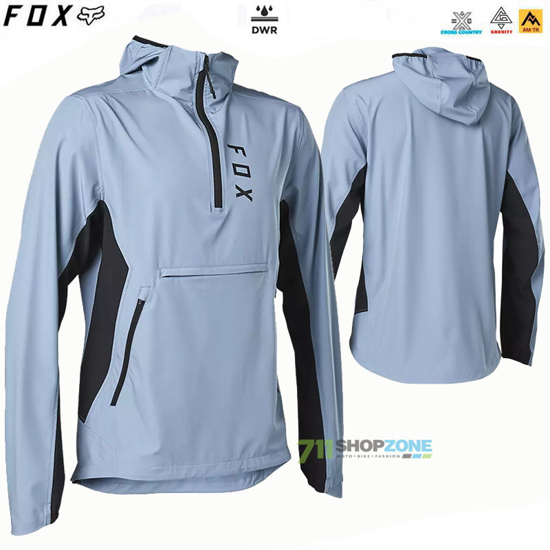 Cyklo oblečenie - Pánske, FOX cyklistická bunda Ranger Wind 22, modro šedá