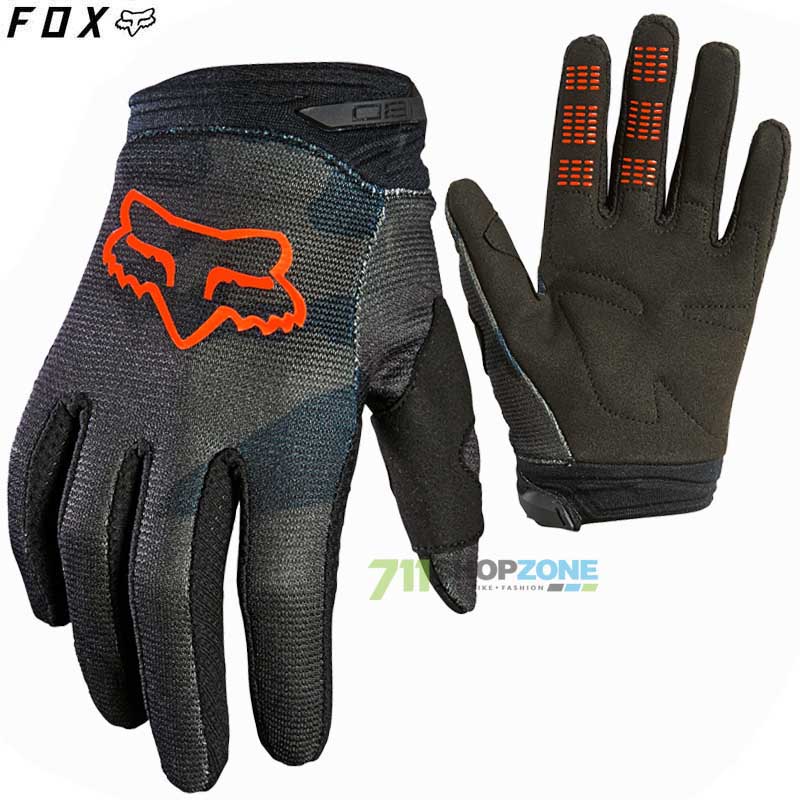 Moto oblečenie - Rukavice, FOX rukavice 180 Trev glove, čierny maskáč