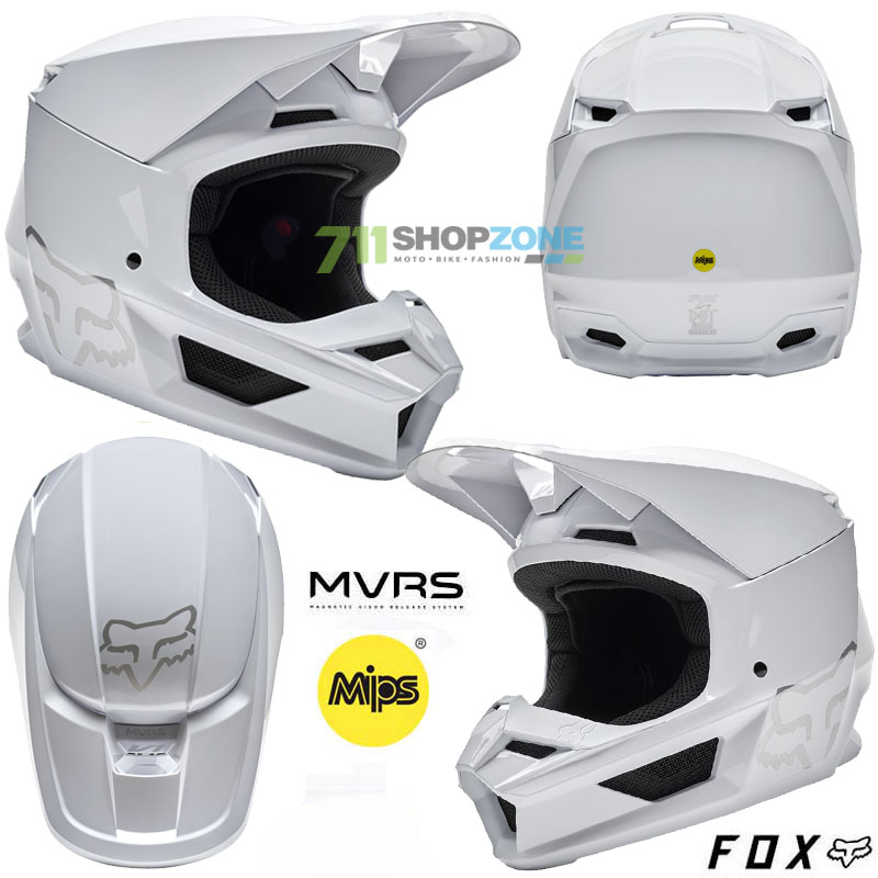 Moto oblečenie - Helmy, FOX motokrosová prilba V1 Plaic Helmet ECE, biela