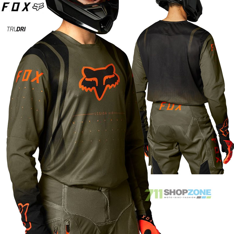Moto oblečenie - Dresy, FOX enduro dres Legion Air Kovent jersey, olivovo zelená
