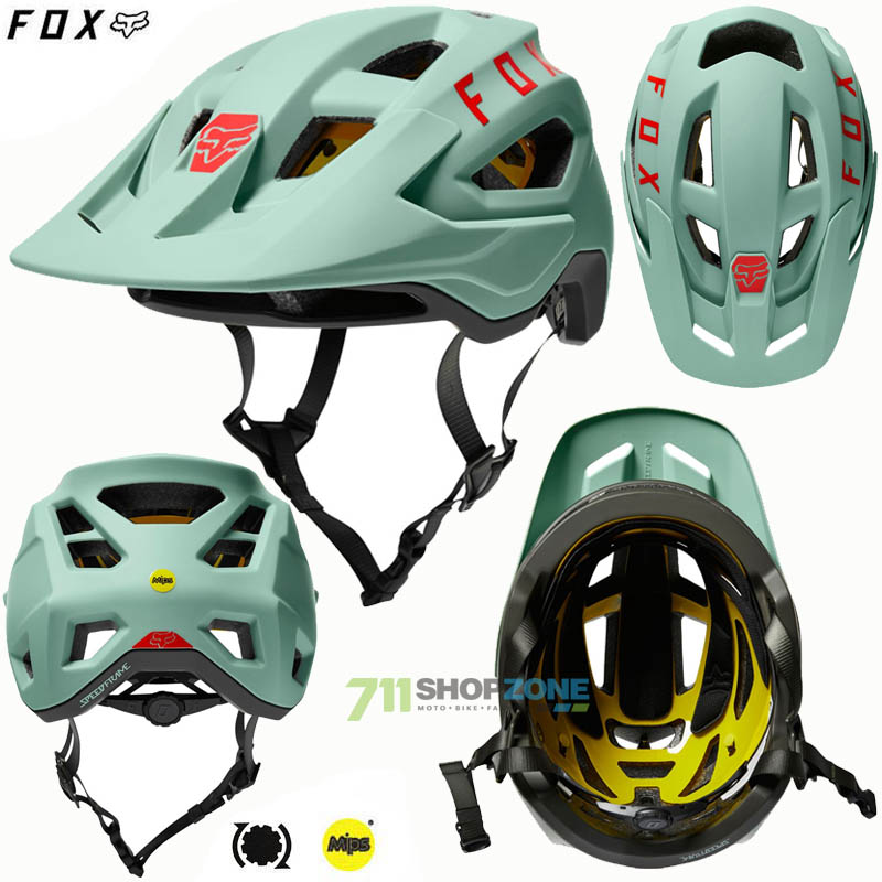 Cyklo oblečenie - Pánske, FOX cyklistická prilba Speedframe helmet Mips CE, eukalyptová